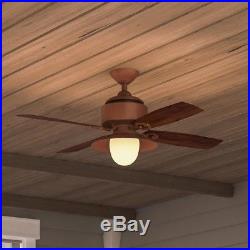 Copperhead 52 in. Indoor/Outdoor Weathered Copper Ceiling Fan with Light Kit and