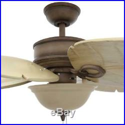 Costa Mesa 56 In Led Indoor Outdoor Weathered Zinc Ceiling Fan With Light Kit