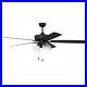 Craftmade 60 Outdoor Super Pro Ceiling Fan, Black/4 Light Kit/Clear OS104FB5