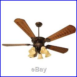 Craftmade Ceiling Fan, Oiled Bronze Epic with 70 Blades and Light Kit K10685