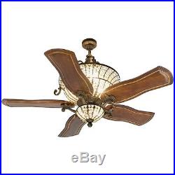 Craftmade Ceiling Fan, Peruvian Cortana with 54 Blades and Light Kit K10663