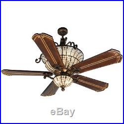 Craftmade Ceiling Fan, Peruvian Cortana with 56 Blades and Light Kit K10662