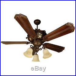 Craftmade Ceiling Fan, Peruvian Toscana with 56 Blades and Light Kit K10767