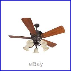Craftmade K11155 Riata 54 5 Blade Indoor Ceiling Fan with Light Kit and Blades