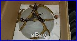 Craftmade LK16 CFL White Glass with Antlers Two Light Ceiling Fan Light Kit