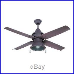 Craftmade PAR52RI4 Port Arbor 52 Outdoor Ceiling Fan, Pull Chain And Light Kit