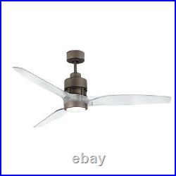Craftmade Sonnet 52 Ceiling Fan Kit withLED Light, Espresso, Clear Acrylic
