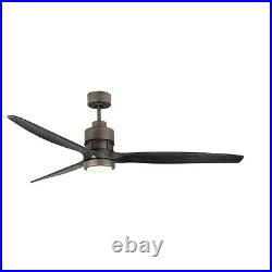 Craftmade Sonnet 60 Ceiling Fan Kit withLED Light, Espresso, Grey Wood