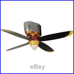 Craftmade WB448GG4 WarPlanes 48 Ceiling Fan With Pull Chain And Light Kit