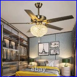 Crystal Ceiling Fans with Lights, Indoor Ceiling Fan Light Kits for Decoration