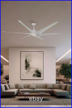 DC ceiling fan with LED light kit and remote control Cies White 210cm / 83