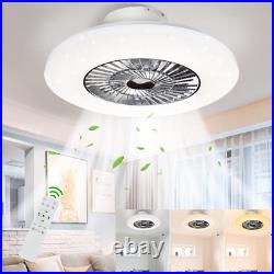DLLT LED Remote Ceiling Fan with Light Kit-40W Modern Dimmable Ceiling Fan Light