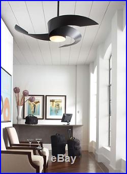 Damp Outdoor/Indoor 52 Contemporary Ceiling Fan + REMOTE Unique Light Kit Patio