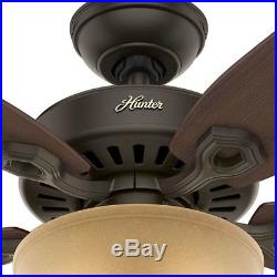 Designe Deluxe 52 in. Indoor New Bronze Ceiling Fan with Light Kit Blades Remote