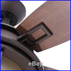 Devereaux II 52 in. Indoor Oil-Rubbed Bronze Ceiling Fan with Light Kit and Remo