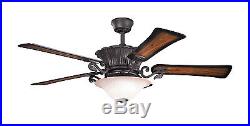 Distressed Black 56 Ceiling Fan With Light Kit And Remote