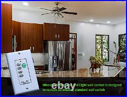 Dysmio Ceiling Fan and Light Wall Control Ceiling Fan Remote Control Kits with A