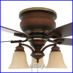 Eastvale 52 In Indoor Berre Walnut Ceiling Fan With Light Kit Hampton Bay