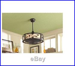 Eastview 23-in Dark Bronze Downrod Mount Indoor Ceiling Fan, Light Kit/Remote
