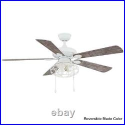 Ellard 52'' LED Matte White Ceiling Fan with Light Kit by Home Decorators Collect