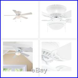 Energy Efficient Multi-Capacitor LED Indoor White Ceiling Fan with Light Kit