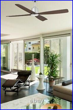 Energy-saving ceiling fan with remote control FARO MOLOKAI Nickel 125 cm / 49