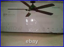 FANIMATION 52 in. Brushed Nickel Ceiling Fan with Light Kit and Remote Control