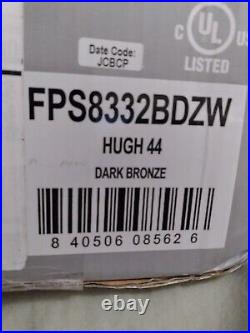 FANIMATION Hugh 44 in. Integrated LED Dark Bronze Ceiling Fan Light Kit Remote