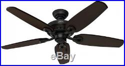 Fairhaven Ceiling Fan with Light Kit 52 Indoor Basque Black Remote Control New