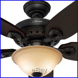 Fairhaven Ceiling Fan with Light Kit 52 in. Indoor Basque Black Remote Control
