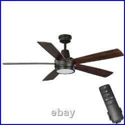 Fanelee White Color Changing LED Bronze Smart Ceiling Fan with Light Kit