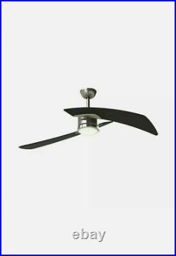 Fanimation 48 Brushed Nickel LED Indoor Fan with Light Kit and Remote Control