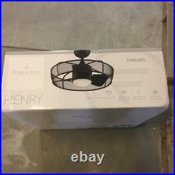Fanimation FP8519BL Henry 22 Ceiling Fan with Light Kit, Black