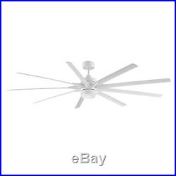 Fanimation FPD8149MWW Odyn 9 Blade 84 Ceiling Fan withBlades, Remote, & Light Kit