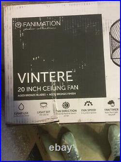 Fanimation Studio Collection LP8350BLAZ Vintere Ceiling Fan LED Light Kit Bronze