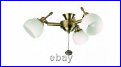 Fantasia ceiling fan luminaire ceiling fan add on light kit FLORENCE Brass