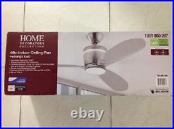 Federigo 48 in. LED Indoor Nickel Ceiling Fan with Light Kit and Remote Control