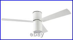Flush mount Ceiling fan with light kit Formentera White Ceiling fan with Remote