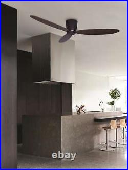 Flush mount fan DC ceiling fan with remote Airfusion Radar Bronze 132 cm 52
