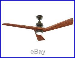 Fortston 60 in. LED Indoor Espresso Bronze Ceiling Fan with Light Kit
