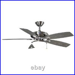 Gazebo 52 in. LED Ceiling Fan Indoor Outdoor with Dome Light Kit Reversible Blades