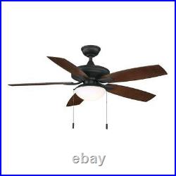 Gazebo III 52'' Indoor/Outdoor Natural Iron Ceiling Fan /Light Kit / Hampton Bay