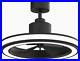 Gleam Indoor/Outdoor Ceiling Fan with LED Light Kit 16 Inch Black