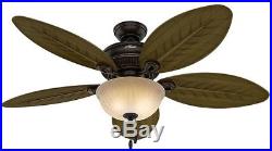 Grand Cayman 54 in. Indoor/Outdoor Onyx Bengal Bronze Ceiling Fan with Light Kit