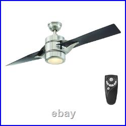 Grenada 52 In. Led Indoor Brushed Nickel Ceiling Fan With Light Kit And Remote C