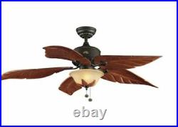 H B Antigua Plus 56 in. LED Indoor Oil Rubbed Bronze Ceiling Fan with Light Kit