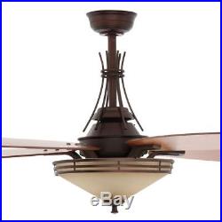 HB Miramar II 60 in. Indoor Oil-Brushed Bronze Ceiling Fan with Light Kit
