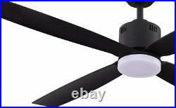 HD Collection Kitteridge 52 in. LED Indoor Matte Black Ceiling Fan with Light Kit