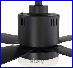 HD Collection Kitteridge 52 in. LED Indoor Matte Black Ceiling Fan with Light Kit