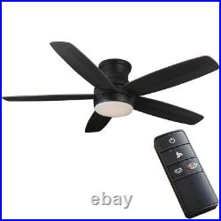 HDC 59259 Ashby Park 52 LED Matte Black Indoor Ceiling Fan Light Kit Remote